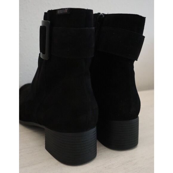 Mephisto Women's Sz 8.5 Black Gianina Suede Ankle Boots w/Buckle - Picture 9 of 10